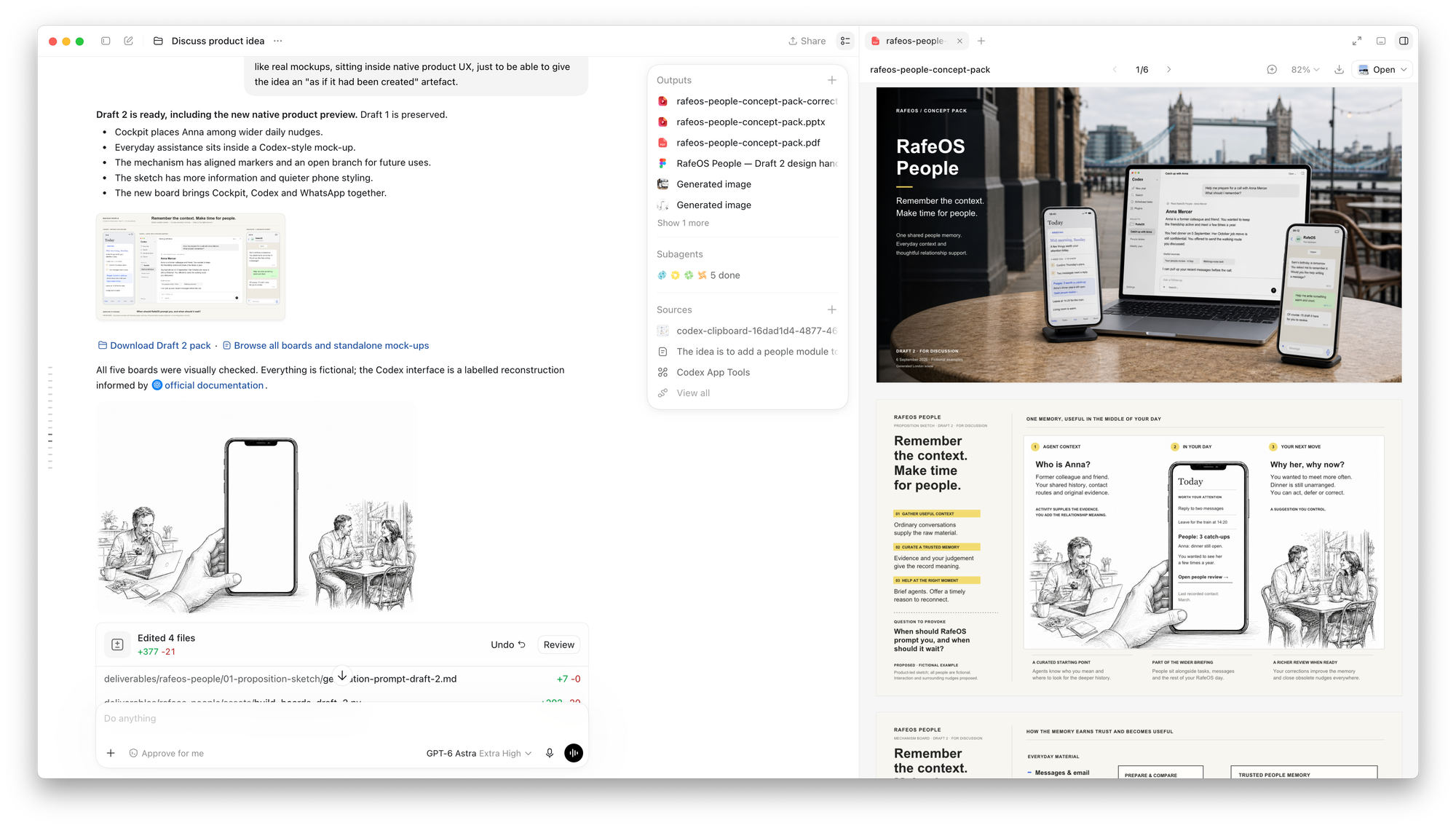 RafeOS People boards being created and reviewed in Codex